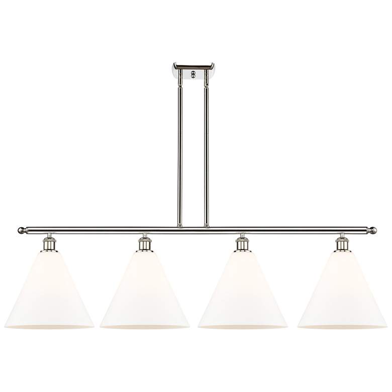 Image 1 Berkshire 4 Light 50 inch LED Island Light - Brushed Satin Nickel  - White