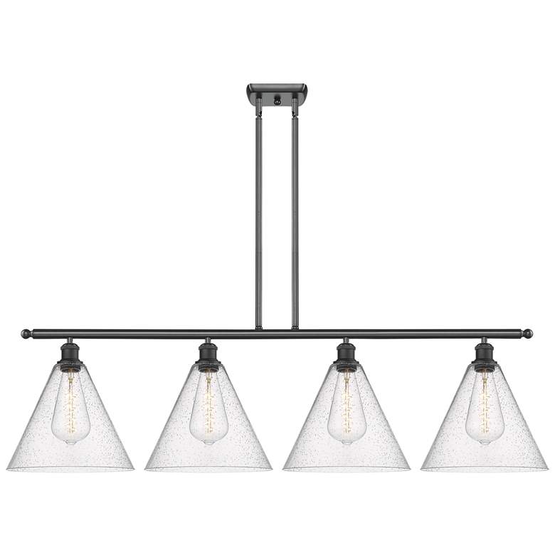 Image 1 Berkshire 4 Light 50" LED Island Light - Matte Black - Seedy Shade