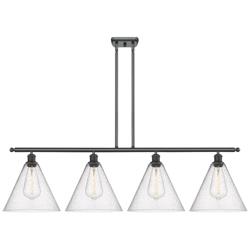 Berkshire 4 Light 50" LED Island Light - Matte Black  - Seedy Shade