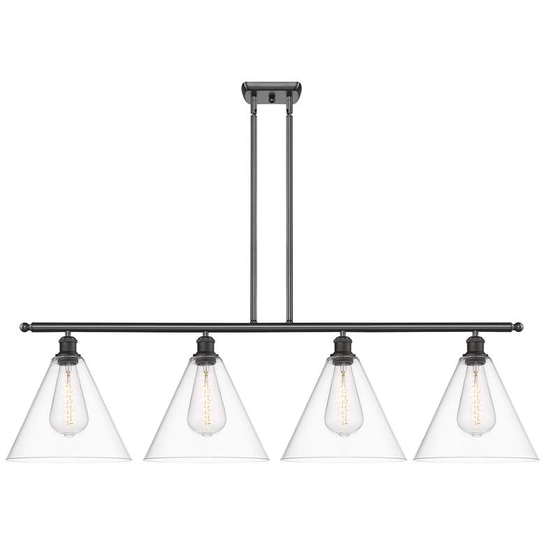 Image 1 Berkshire 4 Light 50" LED Island Light - Oil Rubbed Bronze - Clear Sh