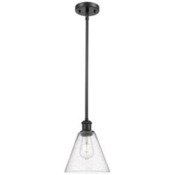 Berkshire 8" LED Mini Pendant - Matte Black - Seedy Shade