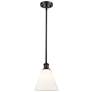 Berkshire 8" LED Mini Pendant - Oil Rubbed Bronze - Matte White Shade