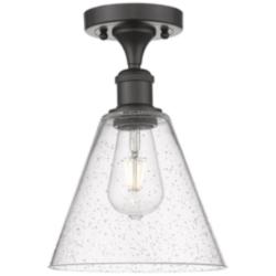 Berkshire  8" LED Semi-Flush Mount - Oil Rubbed Bronze - Seedy Shade