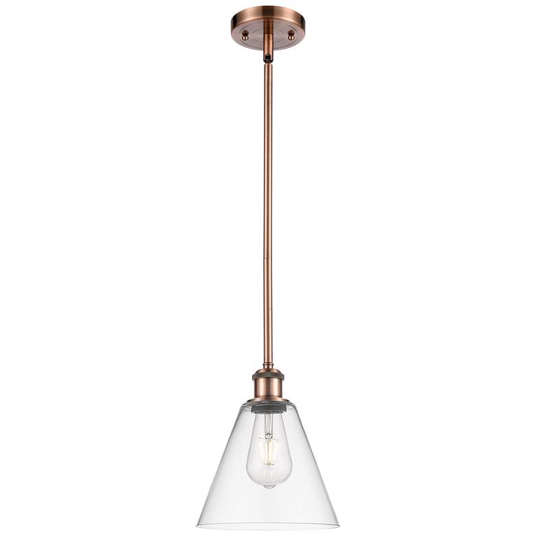 Image 1 Berkshire 8" Mini Pendant - Antique Copper - Clear Shade