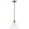Berkshire 8" Mini Pendant - Brushed Satin Nickel - Clear Shade