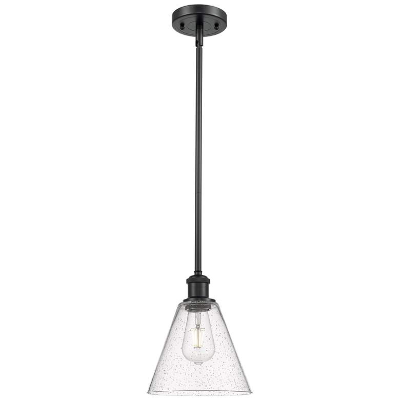 Image 1 Berkshire 8" Mini Pendant - Matte Black - Seedy Shade