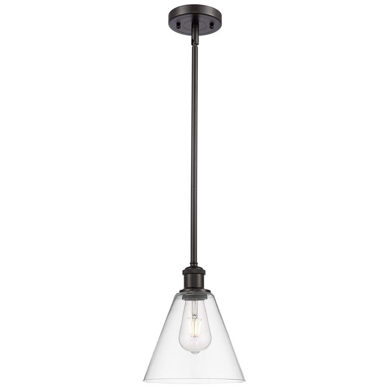 Image 1 Berkshire 8" Mini Pendant - Oil Rubbed Bronze - Clear Shade