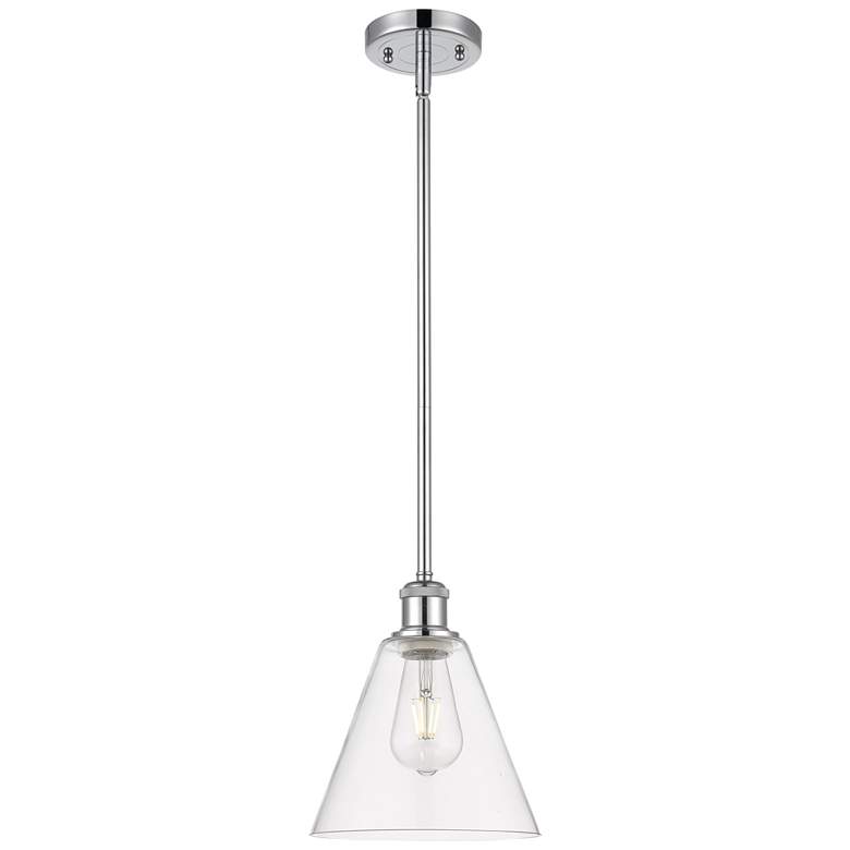 Image 1 Berkshire 8" Mini Pendant - Polished Chrome - Clear Shade