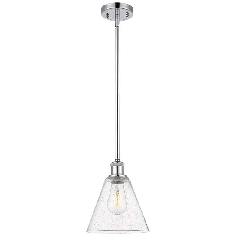 Image 1 Berkshire 8" Mini Pendant - Polished Chrome - Seedy Shade