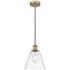 Berkshire 8" Wide Brushed Brass and Clear Glass Mini Pendant