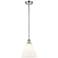 Berkshire 8" LED Mini Pendant - Polished Chrome - Matte White Shade