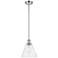 Berkshire 8" LED Mini Pendant - Polished Chrome - Seedy Shade