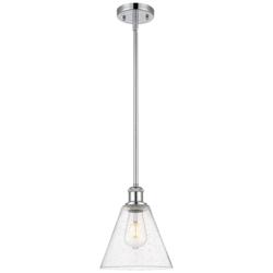 Berkshire 8" LED Mini Pendant - Polished Chrome - Seedy Shade
