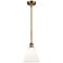 Berkshire 8" Mini Pendant - Brushed Brass - Matte White Shade