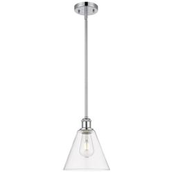 Berkshire 8" Mini Pendant - Polished Chrome - Clear Shade