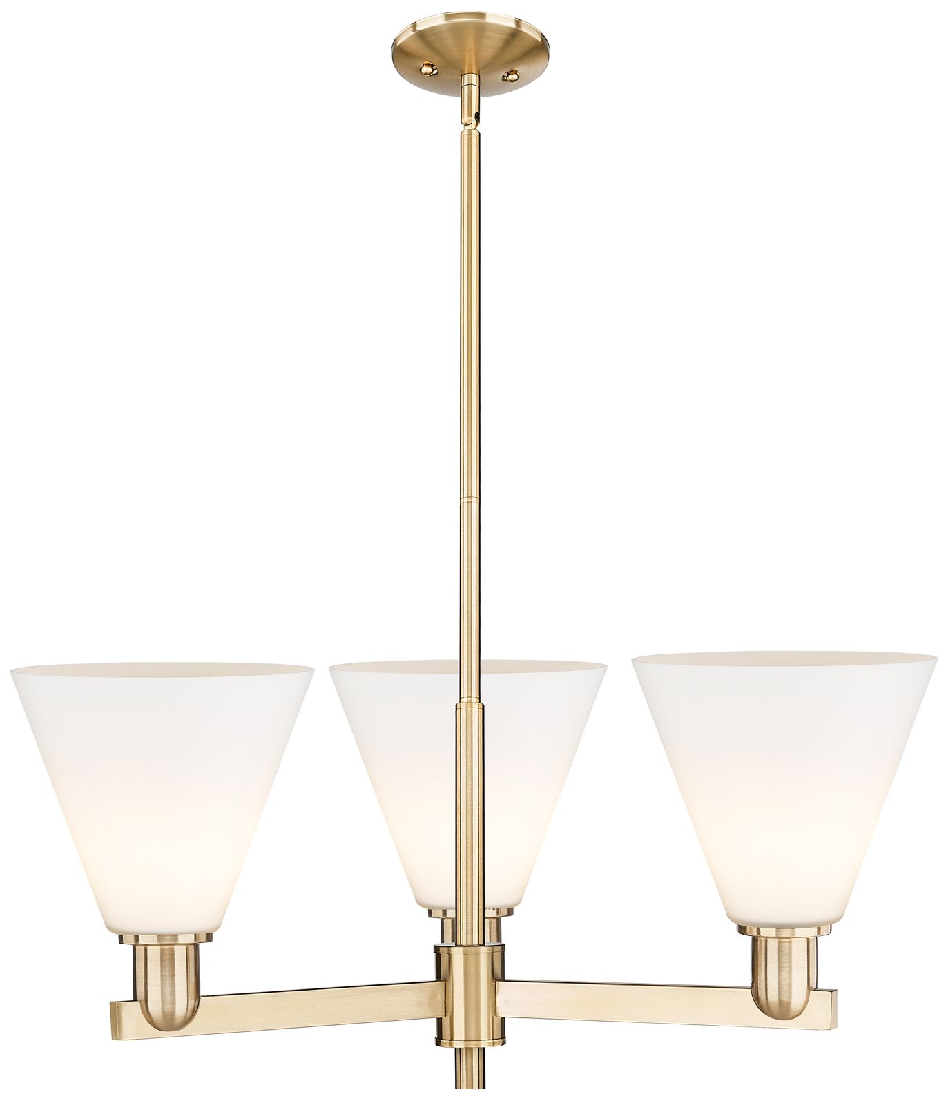 Berkshire Glass - 3 Light - 30 inch - Champagne Bronze - Island Light