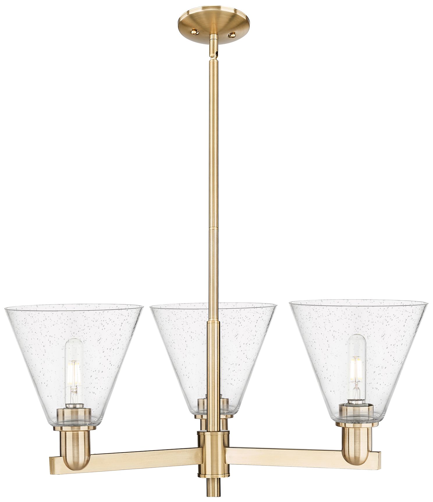 Berkshire Glass - 3 Light - 30 inch - Champagne Bronze - Island Light