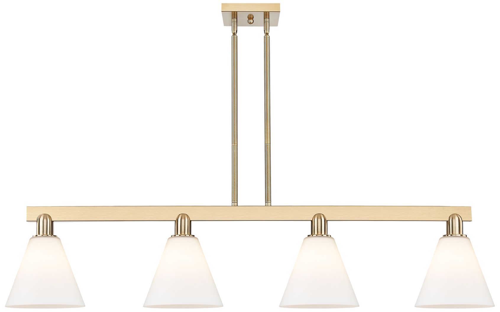 Berkshire Glass - 4 Light - 51 inch - Champagne Bronze - Island Light