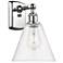 Berkshire Glass 8" Incandescent Sconce - Chrome Finish - Clear Shade