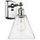 Berkshire Glass 8" Incandescent Sconce - Chrome Finish - Seedy Shade