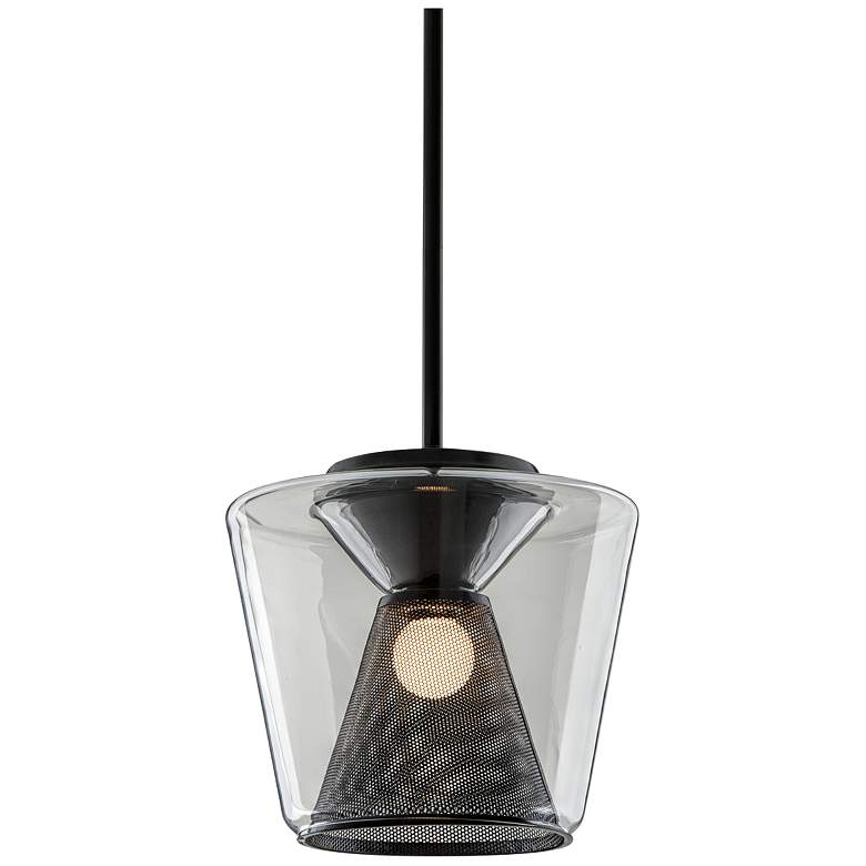 Image 3 Berlin 12 1/2" Wide Gun Metal LED Pendant Light more views