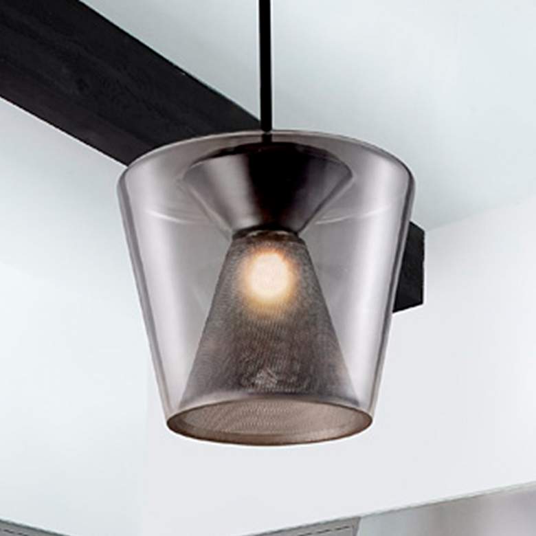 Image 1 Berlin 19 1/2" Wide Gun Metal LED Pendant Light