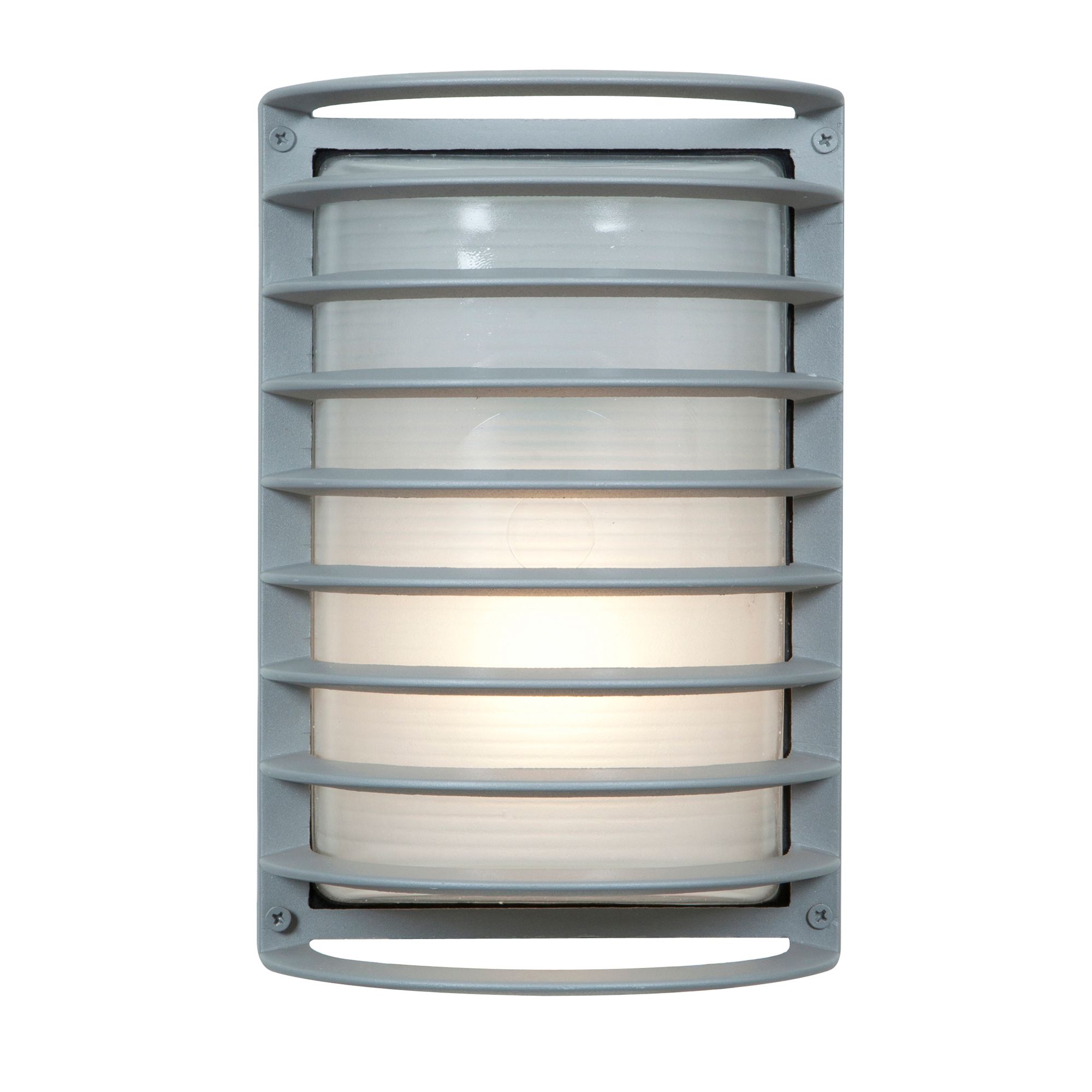 Image 2 Bermuda 10.5" High Satin Outdoor Wall Light w/ Ribbed Frosted Glass Sh more views