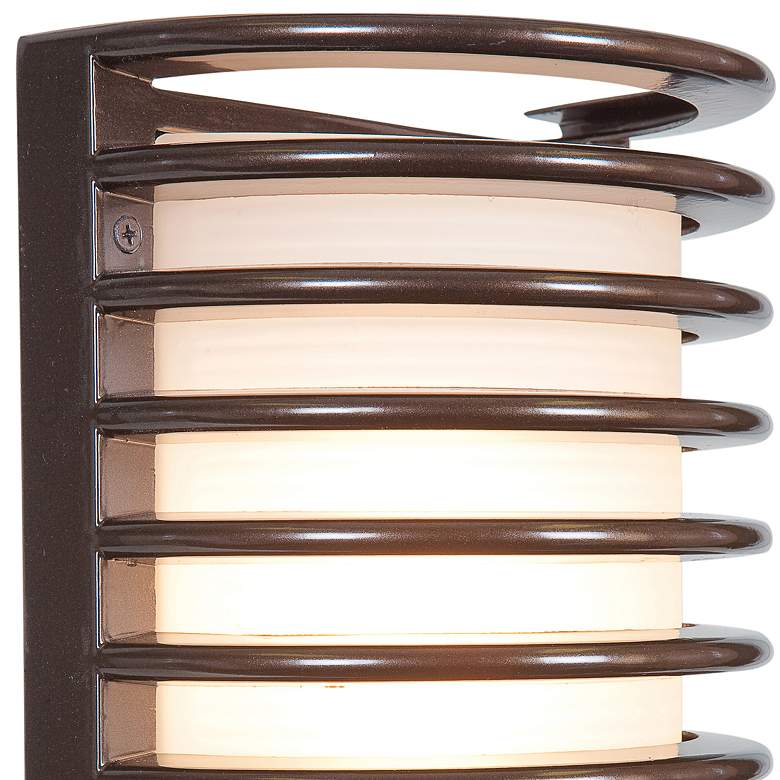 Image 2 Bermuda 10 1/2" High Bronze Bulkhead Outdoor Wall Light more views