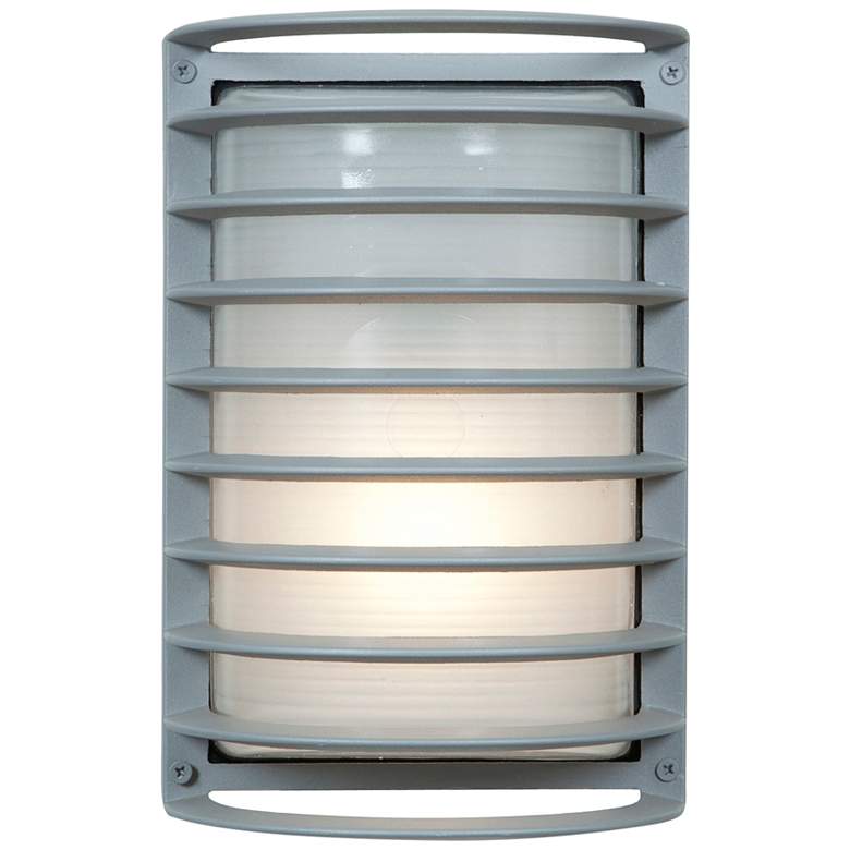 Image 1 Bermuda 10 1/2 inch High Satin Bulkhead LED Outdoor Wall Light