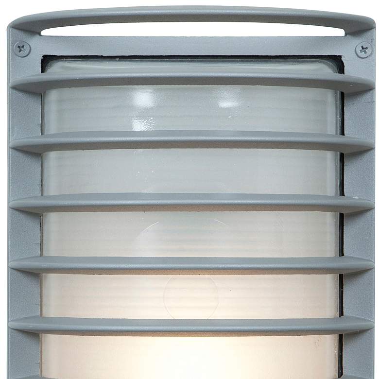 Image 2 Bermuda 10 1/2" High Satin Bulkhead LED Outdoor Wall Light more views
