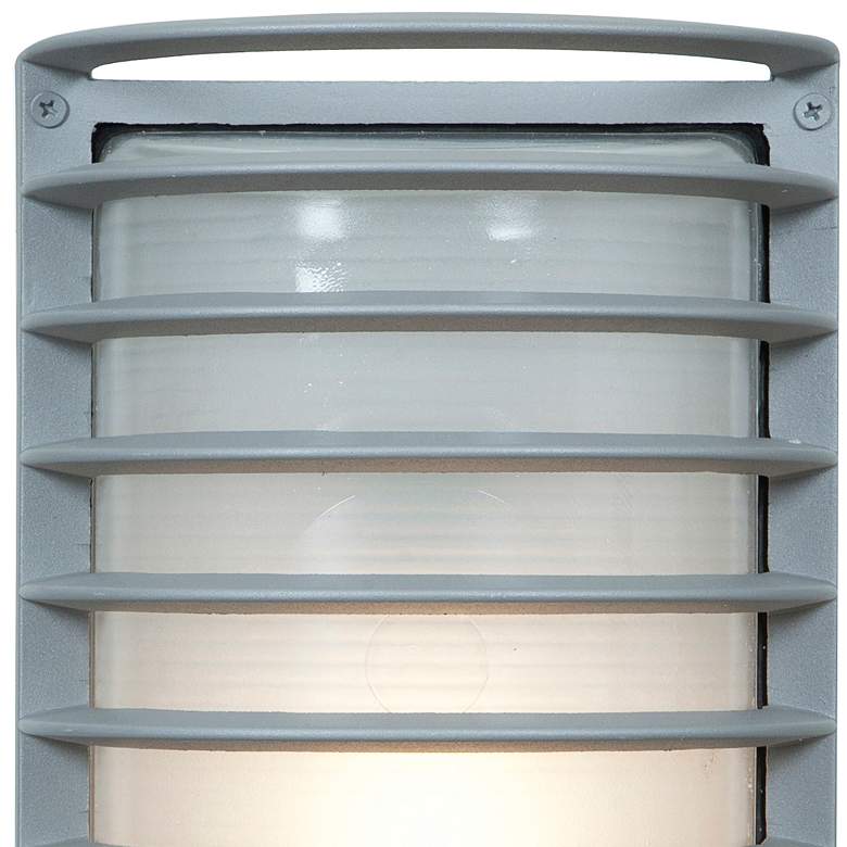 Image 2 Bermuda 10 1/2 inch High Satin Bulkhead LED Outdoor Wall Light more views