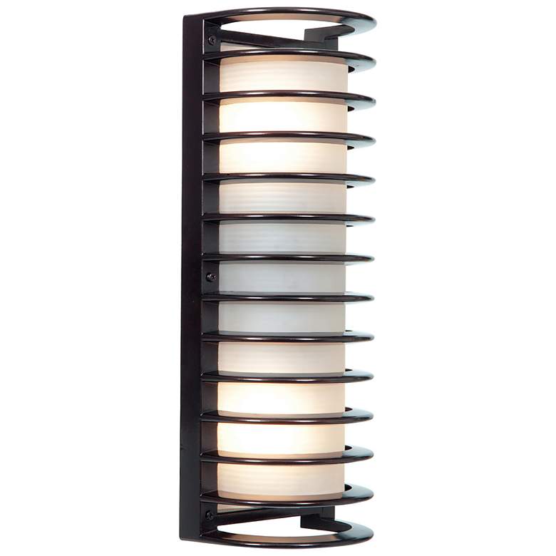 Image 1 Bermuda 16 3/4" High Bronze LED Outdoor Wall Light
