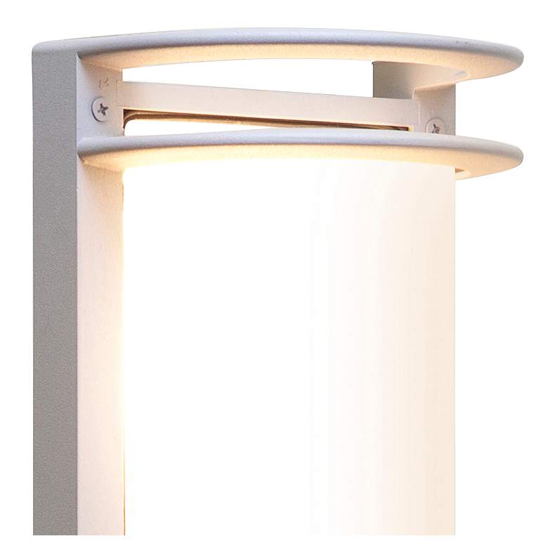 Image 2 Bermuda 16 3/4 inch High Satin Bulkhead LED Outdoor Wall Light more views