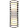 Bermuda 16 3/4"H Satin LED Outdoor Wall Light w/ Cage Shade