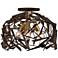 Bermuda 18"W Antique Gold and Bronze 3-Light Ceiling Light