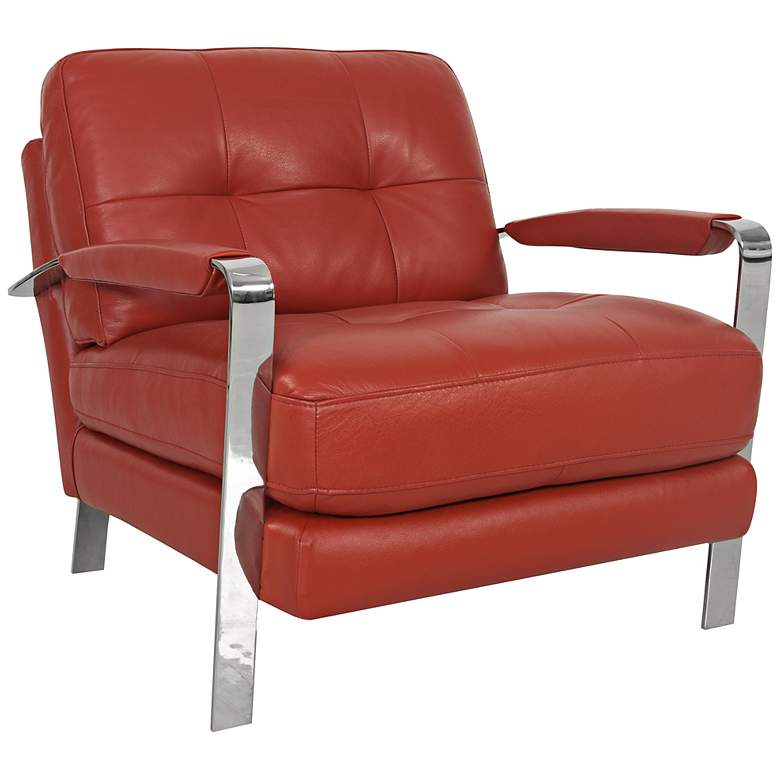 Image 1 Bermuda Papaya Leather Accent Chair