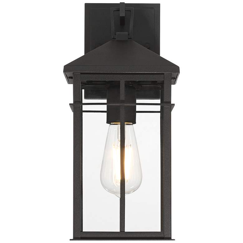 Image 5 Bernal 13 1/2" High Sand Black Outdoor Wall Light more views