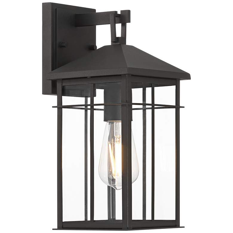 Image 6 Bernal 13 1/2" High Sand Black Outdoor Wall Light more views