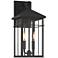 Bernal 17 1/2" High Sand Black 2-Light Outdoor Wall Light