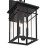 3_Bernal 17 1/2" High Sand Black 2-Light Outdoor Wall Light more views