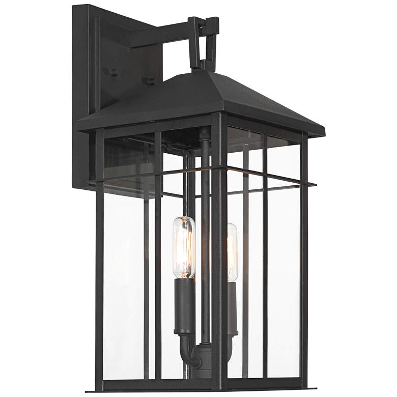 Image 5 Bernal 17 1/2" High Sand Black 2-Light Outdoor Wall Light more views