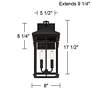Bernal 17 1/2" High Sand Black 2-Light Outdoor Wall Light