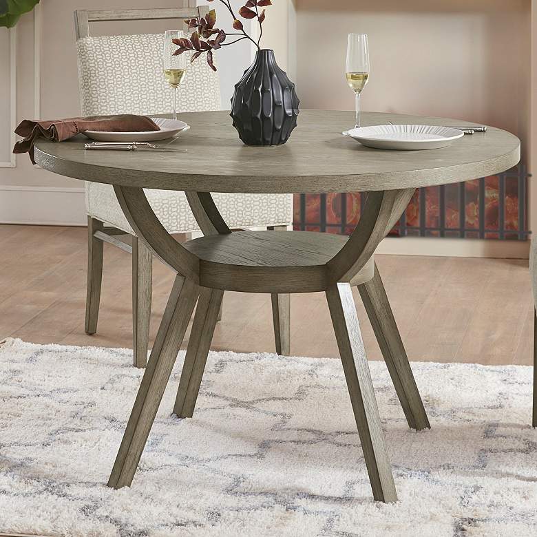 Image 1 Bernardo 45" Wide Gray Wash Wood Dining Table