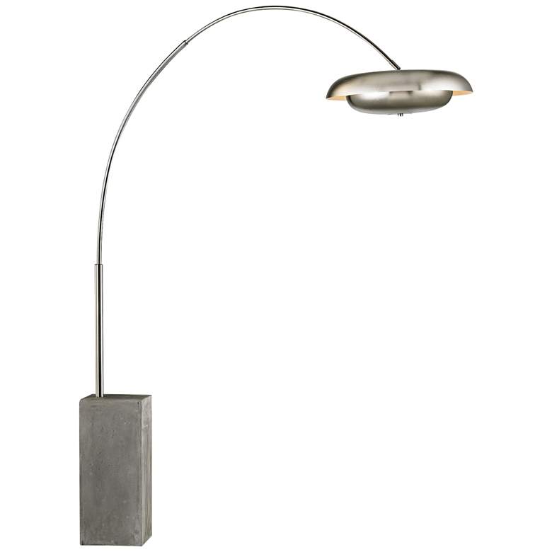 Image 1 Berne Satin Nickel Modern Floor Lamp by Elk Lighting
