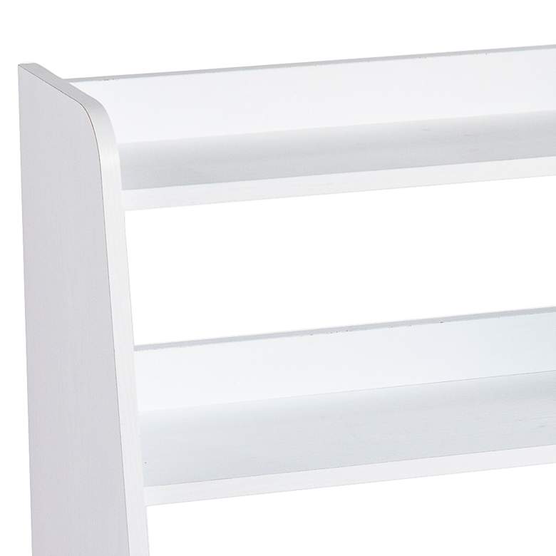 Image 3 Berritza 23 3/4" Wide White Wood Modern 4-Shelf Bookshelf more views