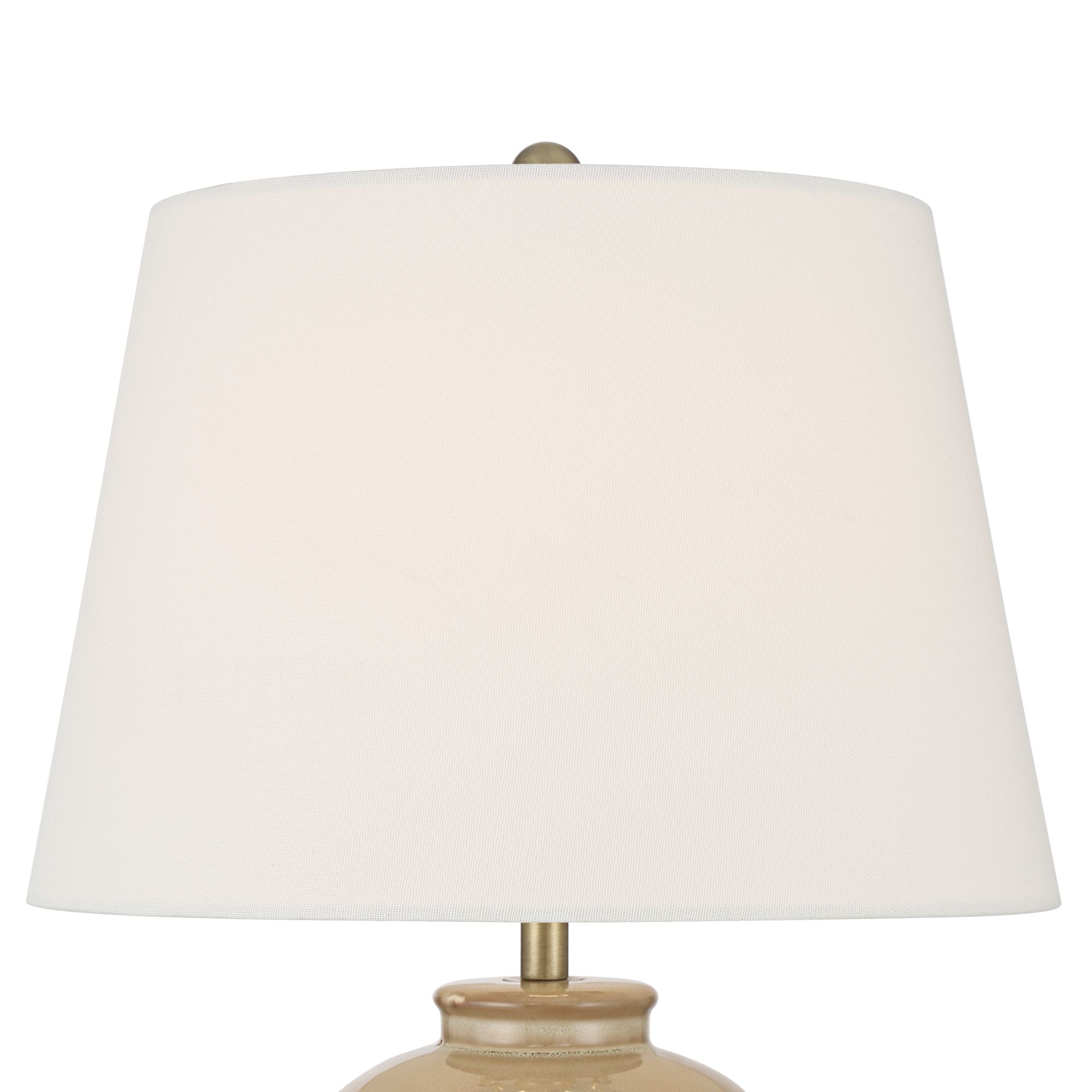Image 4 Bertha 21" High Multi-Tone Beige Glaze Ribbed Ceramic Table Lamp more views