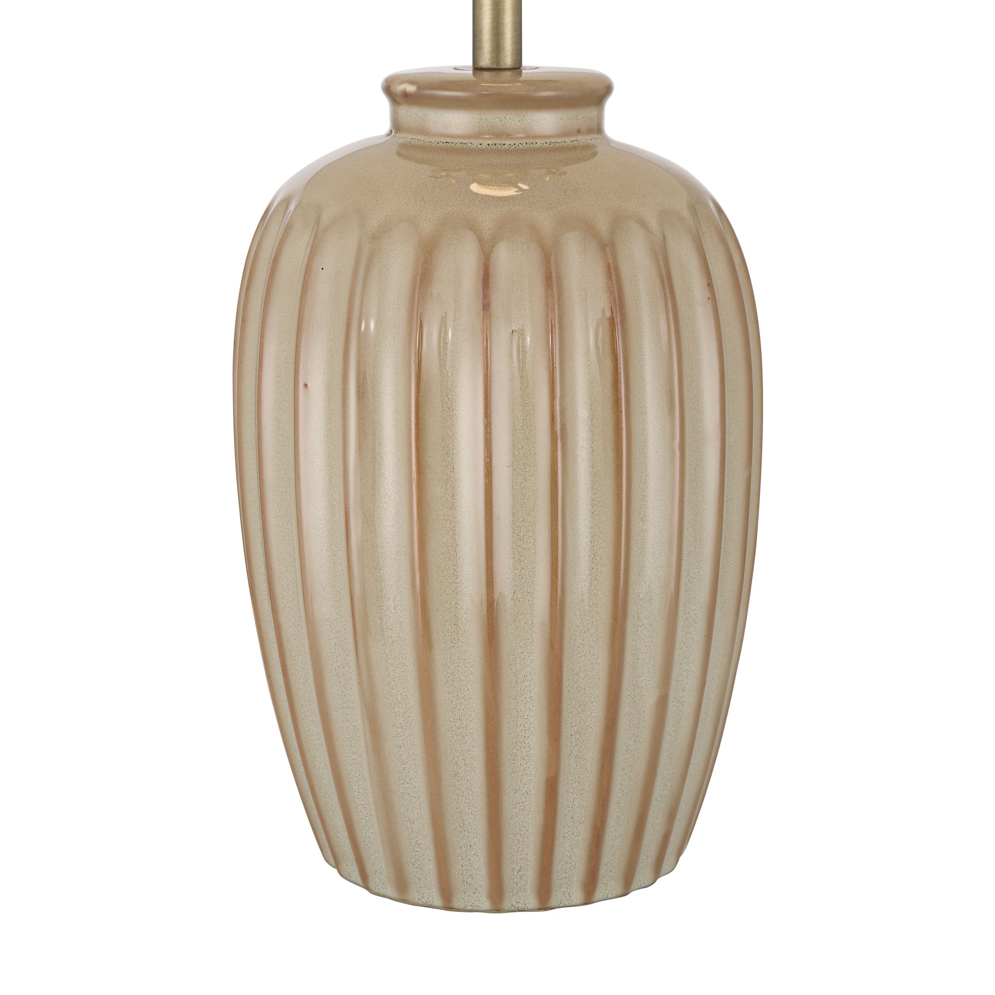 Bertha 21" High Multi-Tone Beige Glaze Ribbed Ceramic Table Lamp in scene
