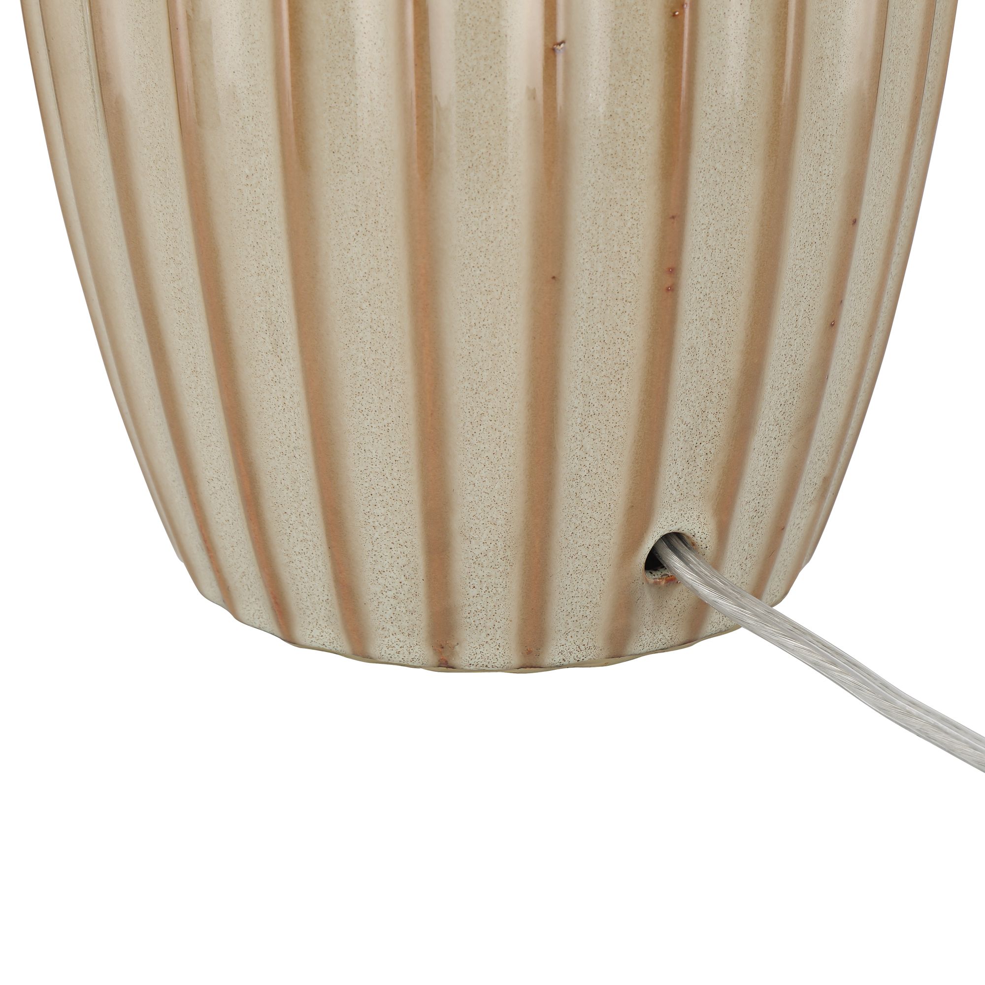 Bertha 21" High Multi-Tone Beige Glaze Ribbed Ceramic Table Lamp in scene