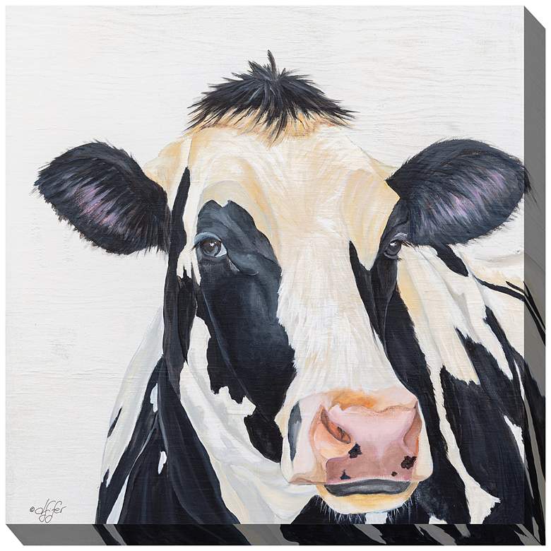 Image 2 Bertie 24" Square Outdoor Canvas Wall Art