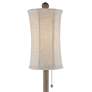 Bertie Natural Traditional Buffet Lamps With 7" Round Risers